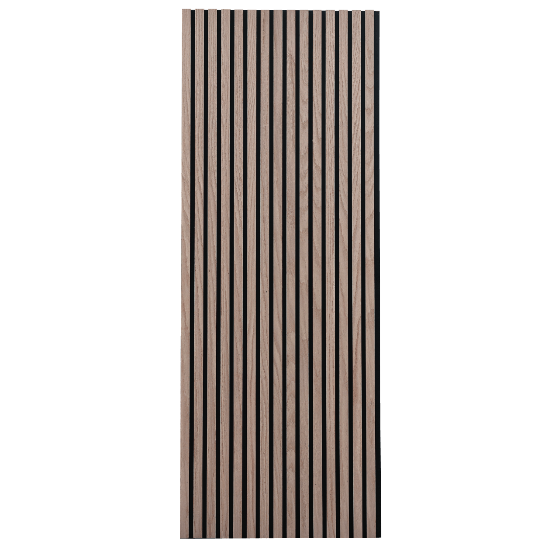 Échantillon de panneaux de bois acoustique en chêne rouge feutre noir