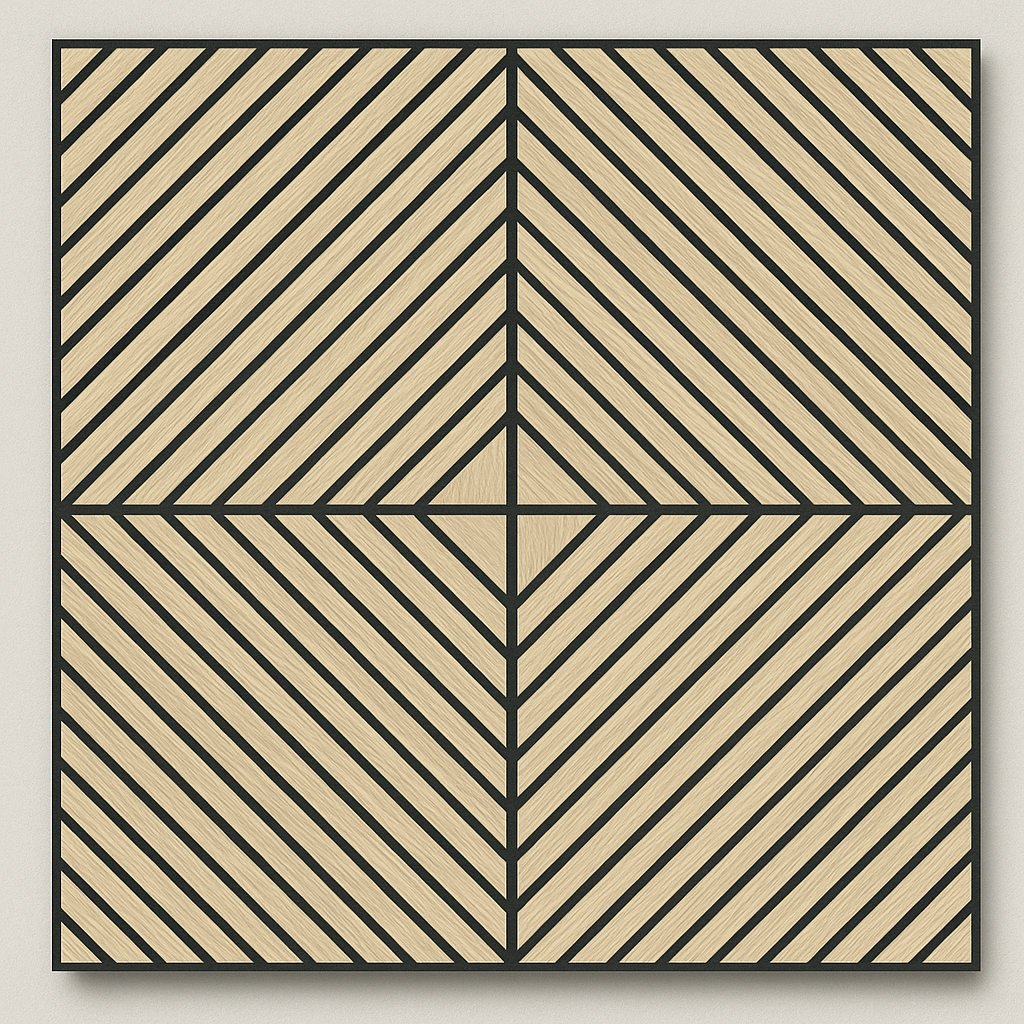 2’x2’ Diago Chêne Naturel - Akutuiles (4/Boite)