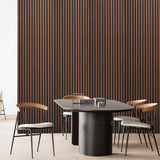 Panneau acoustique noyer fumé foncé feutre noir | Artmur