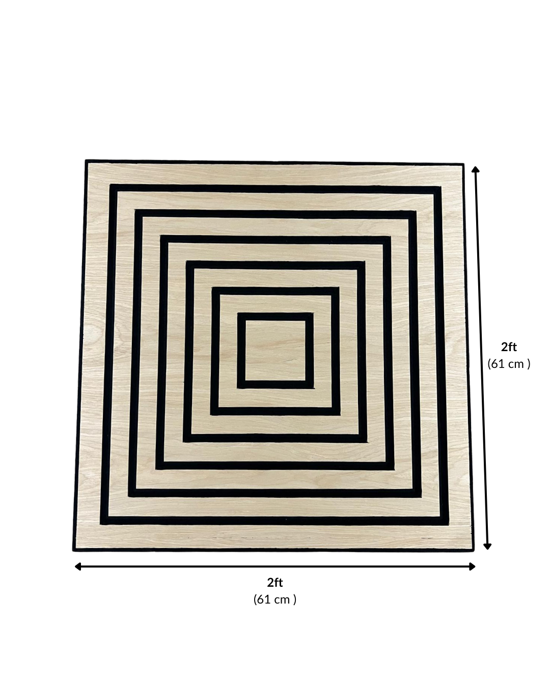 2’x2’ Carré | Chêne Naturel - Akutuiles (4/boite)