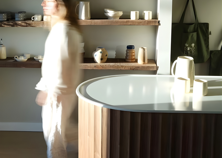Panneaux muraux flexibles en bois véritable sur mur courbe | Artmur