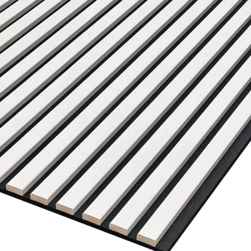 Épuré Blanc Noir| Panneaux acoustiques colorés