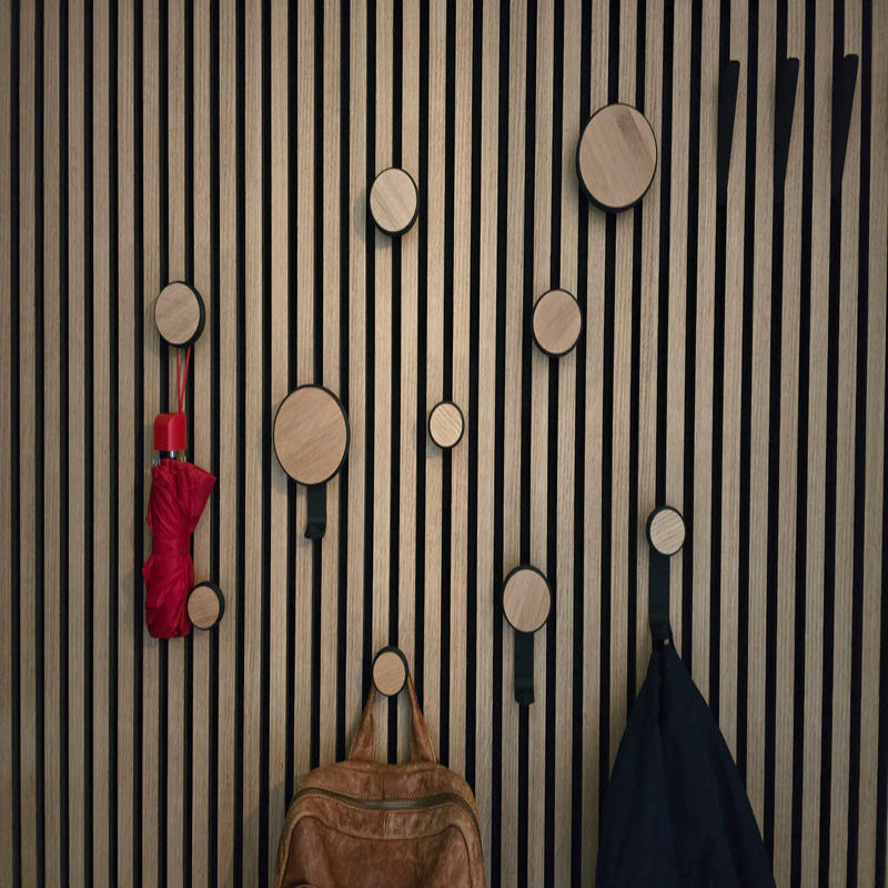 Crochet Rond en Placage de Chêne | CRÉAMUR