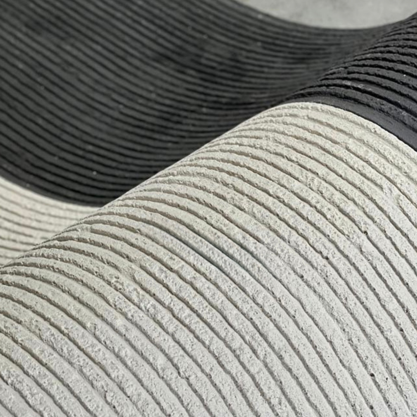 Panneau flexible Carré linéaire Gris  | BétonFlex