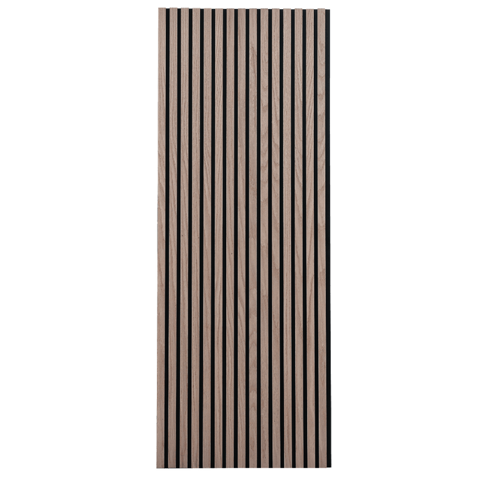 Échantillon de panneaux de bois acoustique en chêne rouge feutre noir