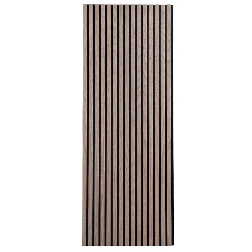 Échantillon de panneaux de bois acoustique en chêne rouge feutre noir