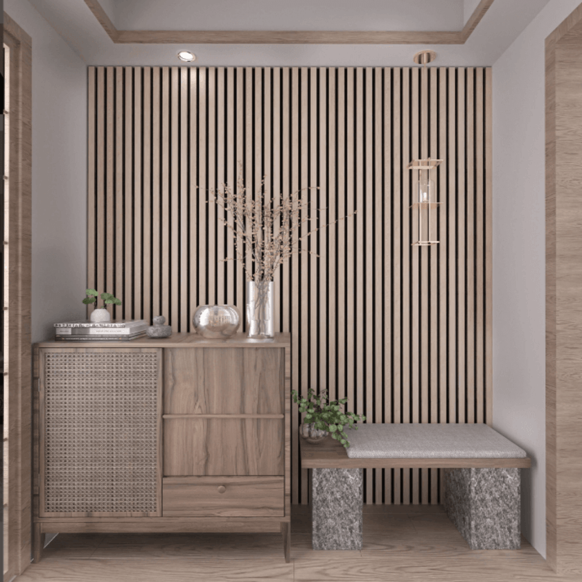 Latte en bois de chêne naturel sample work