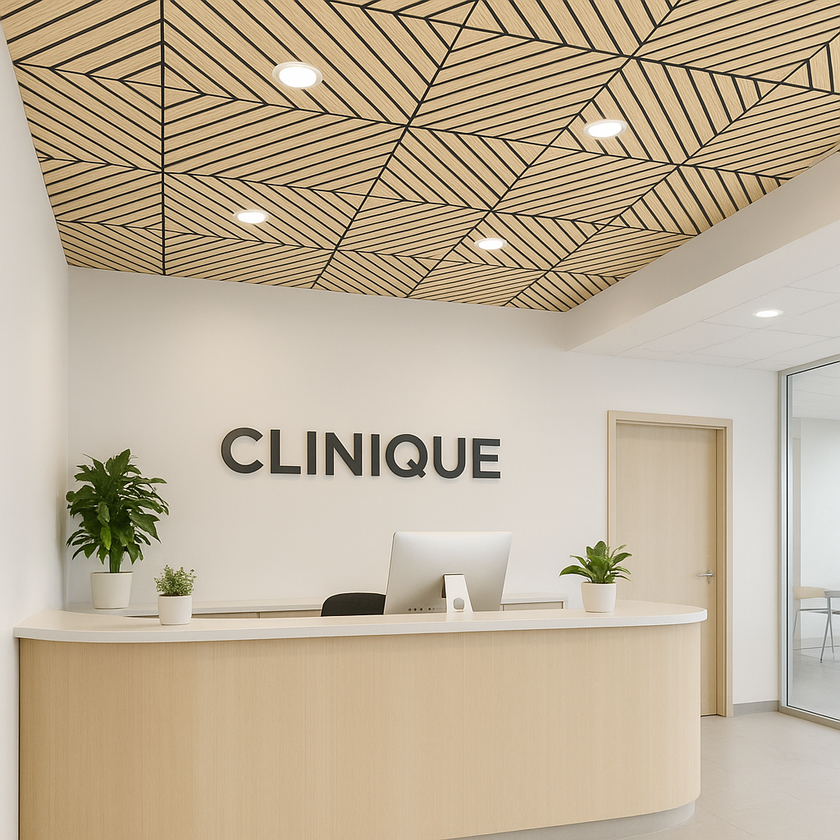 Panneau acoustique diagonal chêne naturel | Akutuile