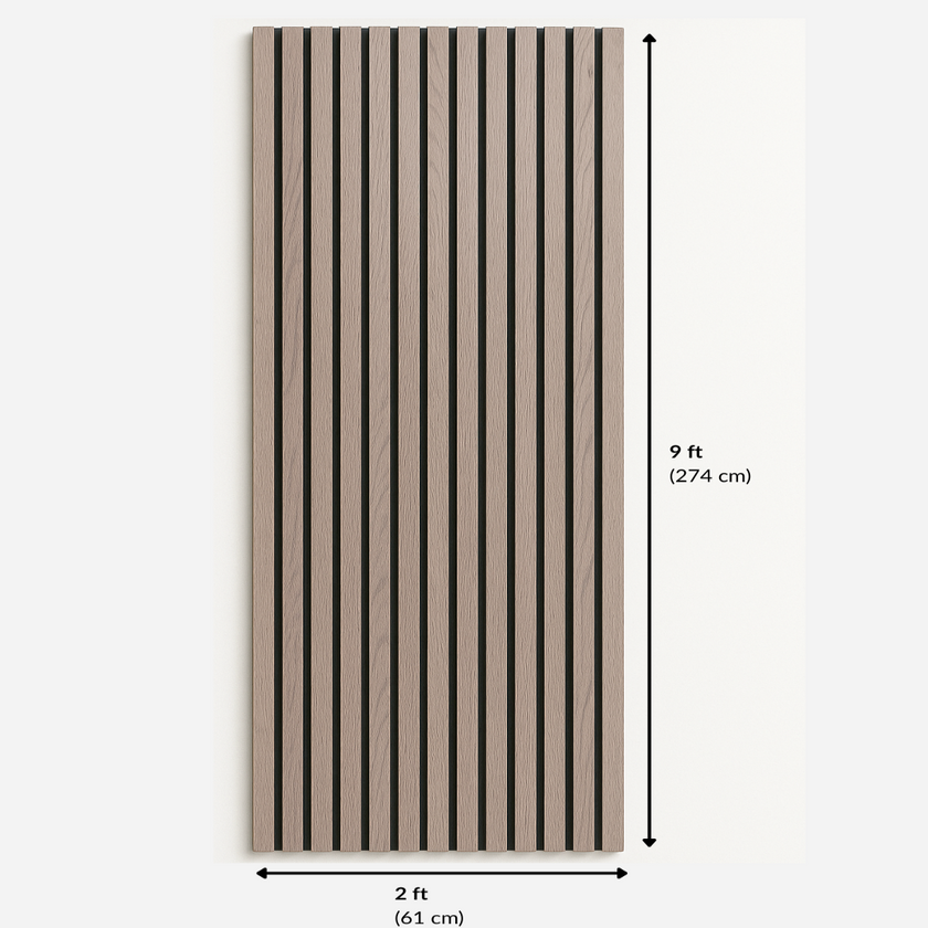 Natural walnut acoustic panel with black felt | Artmur