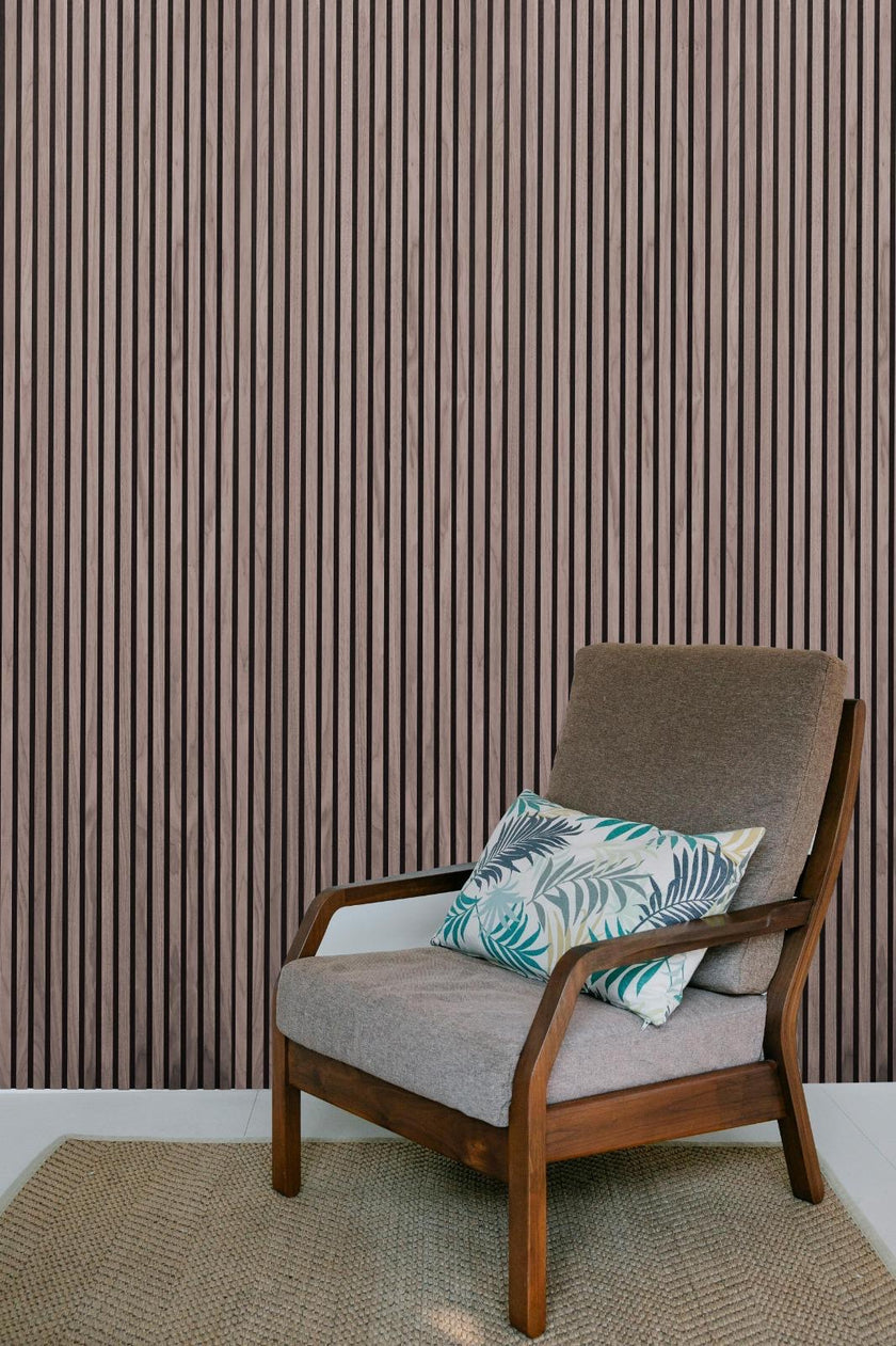 Natural walnut acoustic panel with black felt | Artmur