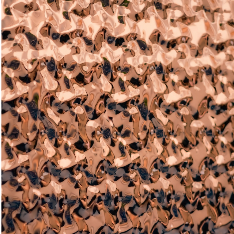 Panneau mural Water Ripple Rose gold  | Artmur