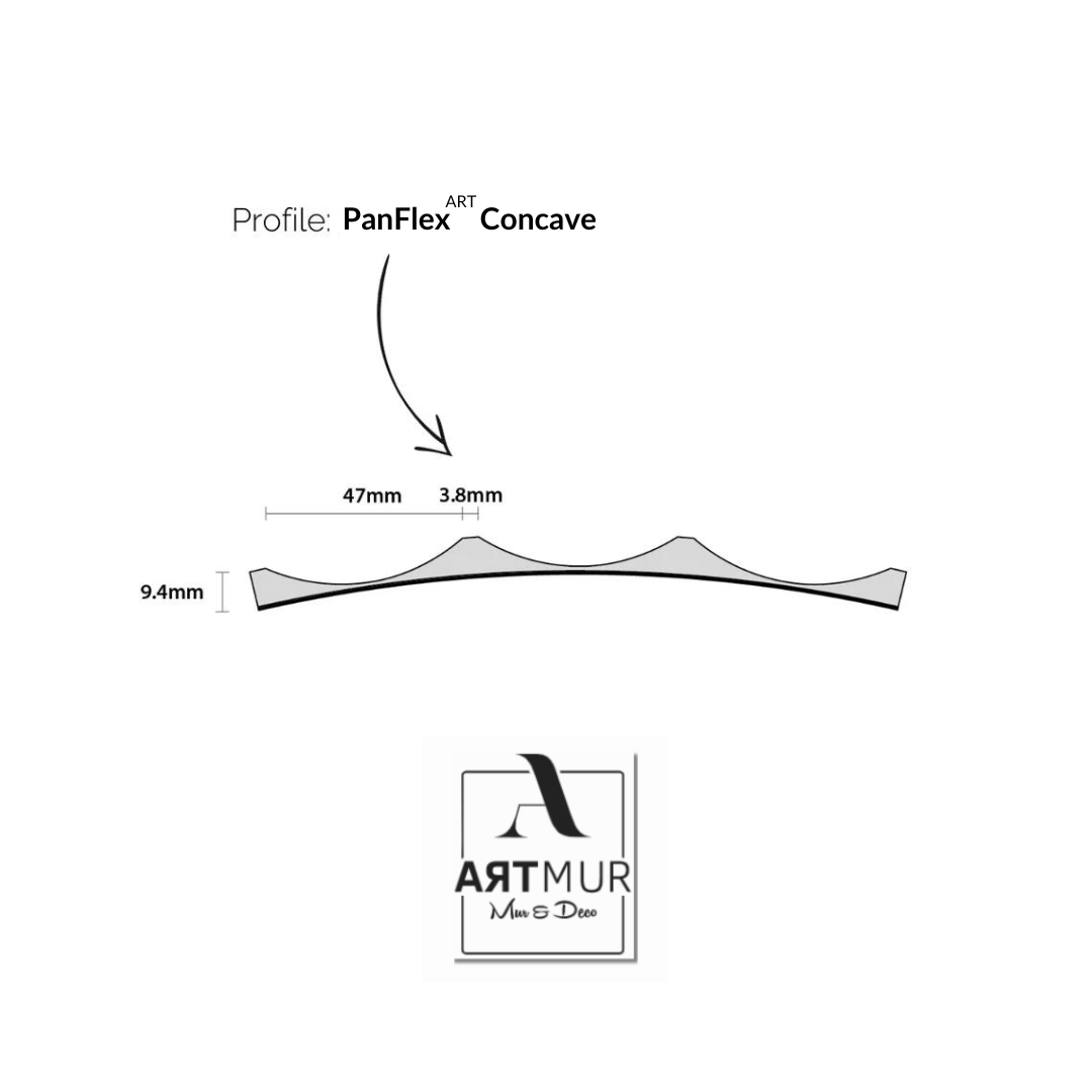 Image de spécification du Panneau Flexible Concave Noyer