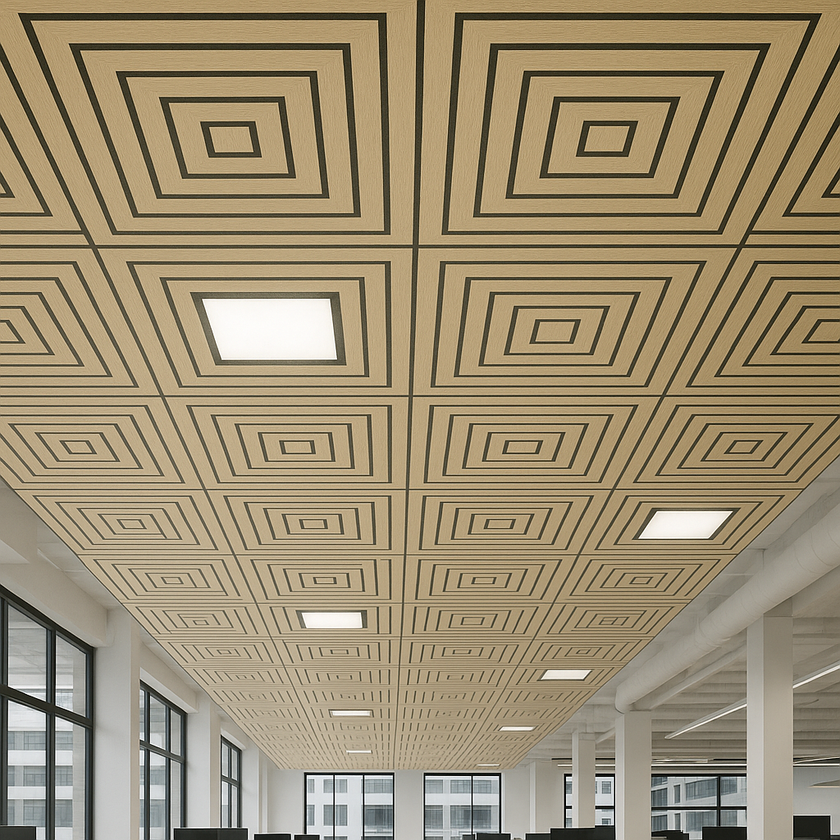 Panneau acoustique carré chêne naturel | Akutuile