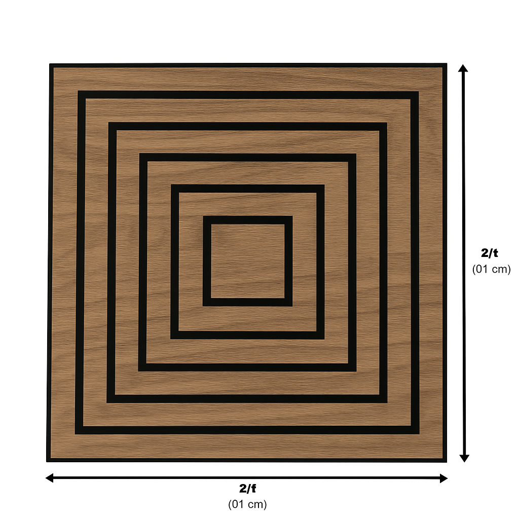 2’x2’ Carré | Noyer - Akutuiles