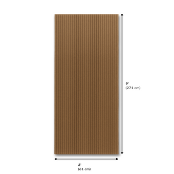 Format 9 x 2 pi du panneau flexible Mini lattes noyer SuperFlex