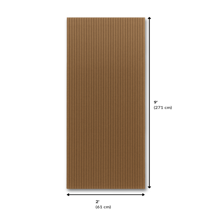 Format 9 x 2 pi du panneau flexible Mini lattes noyer SuperFlex