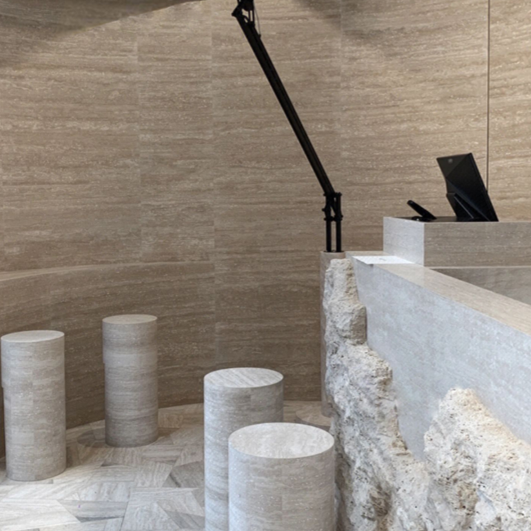 Panneau flexible Travertine-Yunshan Beige Gris | BétonFlex