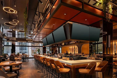 Panneaux muraux pour restaurant, salle du Moxie's