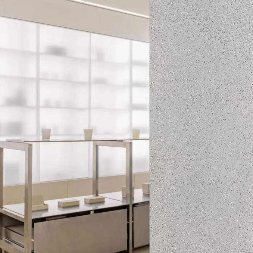 panneaux muraux blanc pierre posés sur le mur