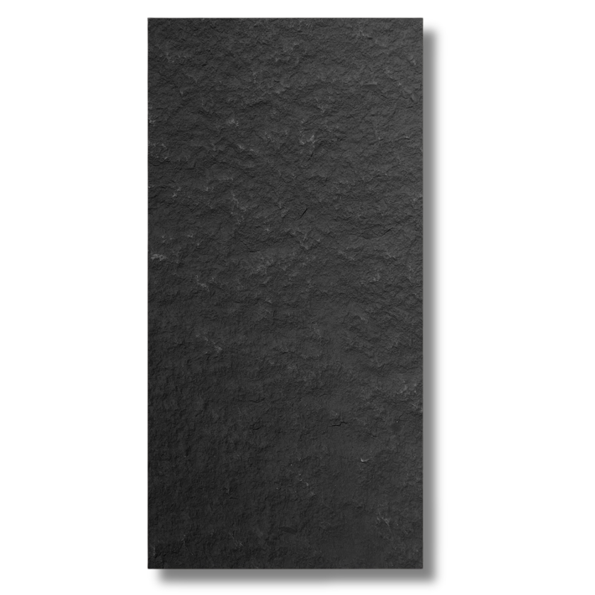 panneaux muraux effet granite noire sur un mur