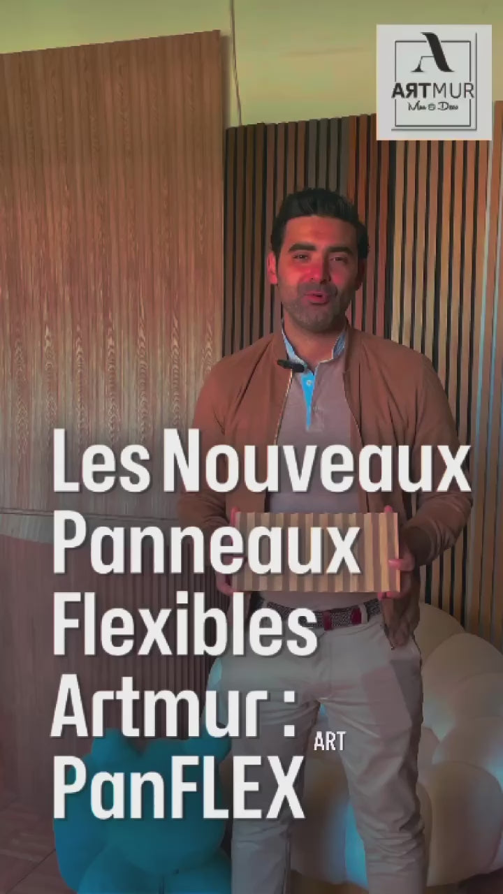 Vidéo du panneau rond flexible en noyer