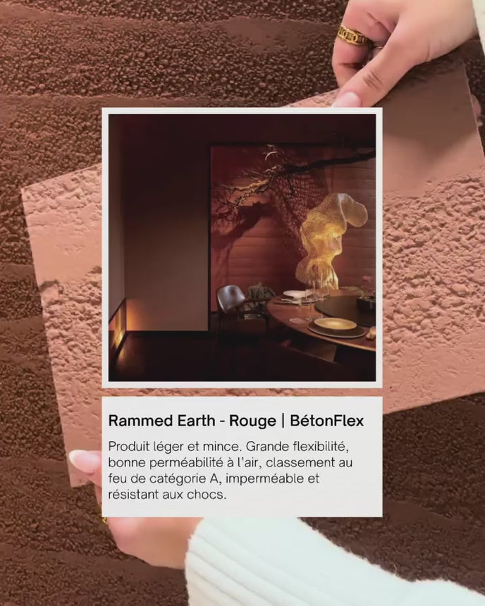 Vidéo présentatant un panneau mural effet pierre terre cuite