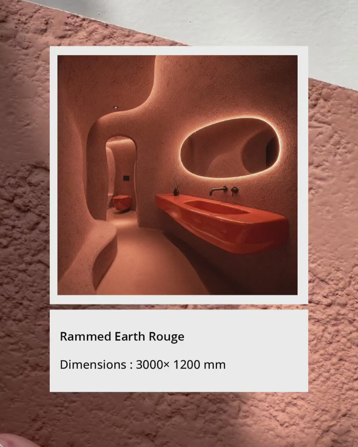 Vidéo du panneau flexible effet terre cuite Ram Earth Rouge BétonFlex, format 3000 x 1200 mm