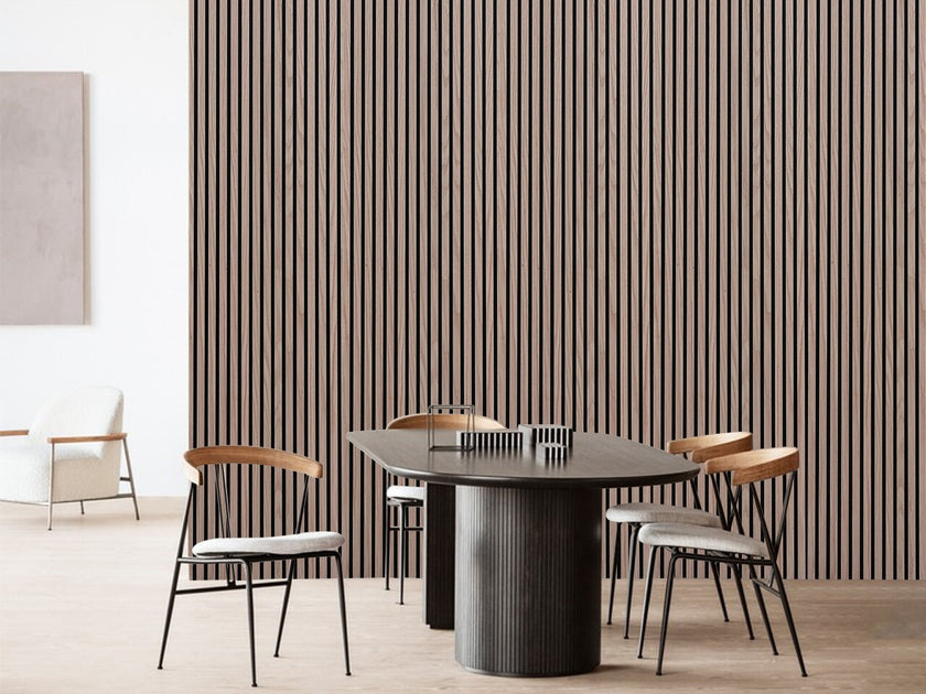 Panneau acoustique chêne rouge feutre noir | Artmur